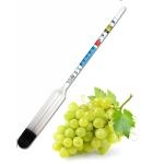 wine and beer hydrometer with grapes
