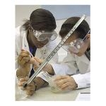 Students with breaksafe lab thermometer