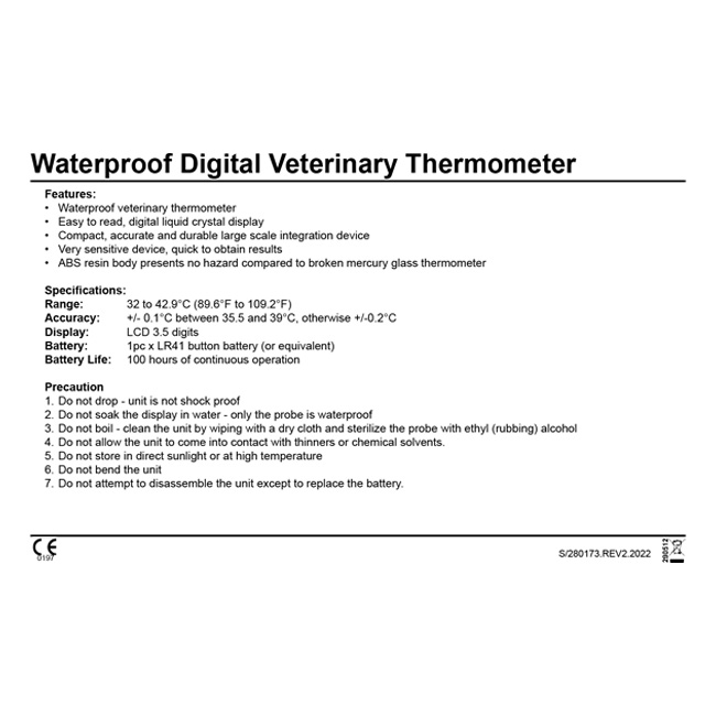 Advanced digital vets thermometer Brannan