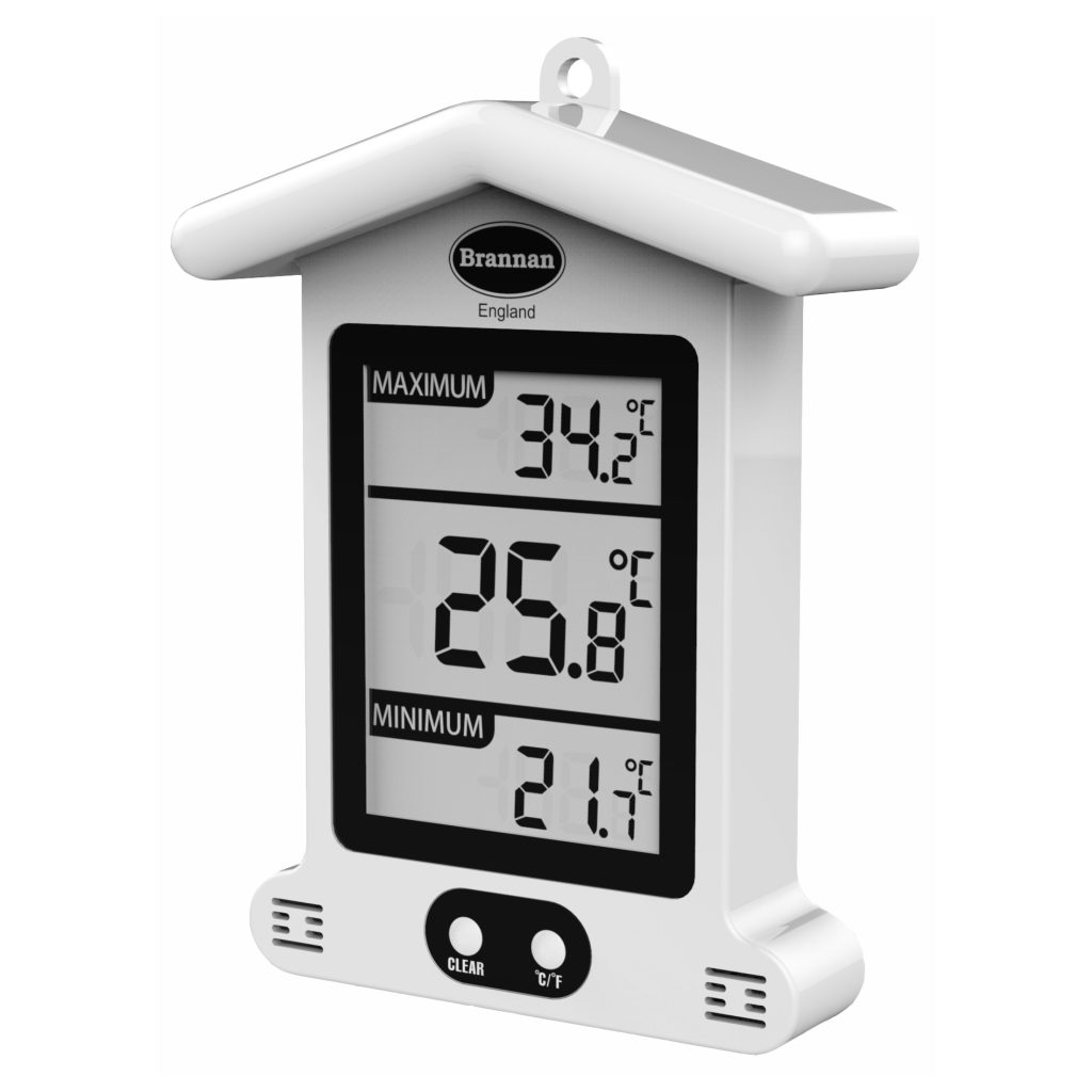 Weatherproof digital max min thermometer Brannan