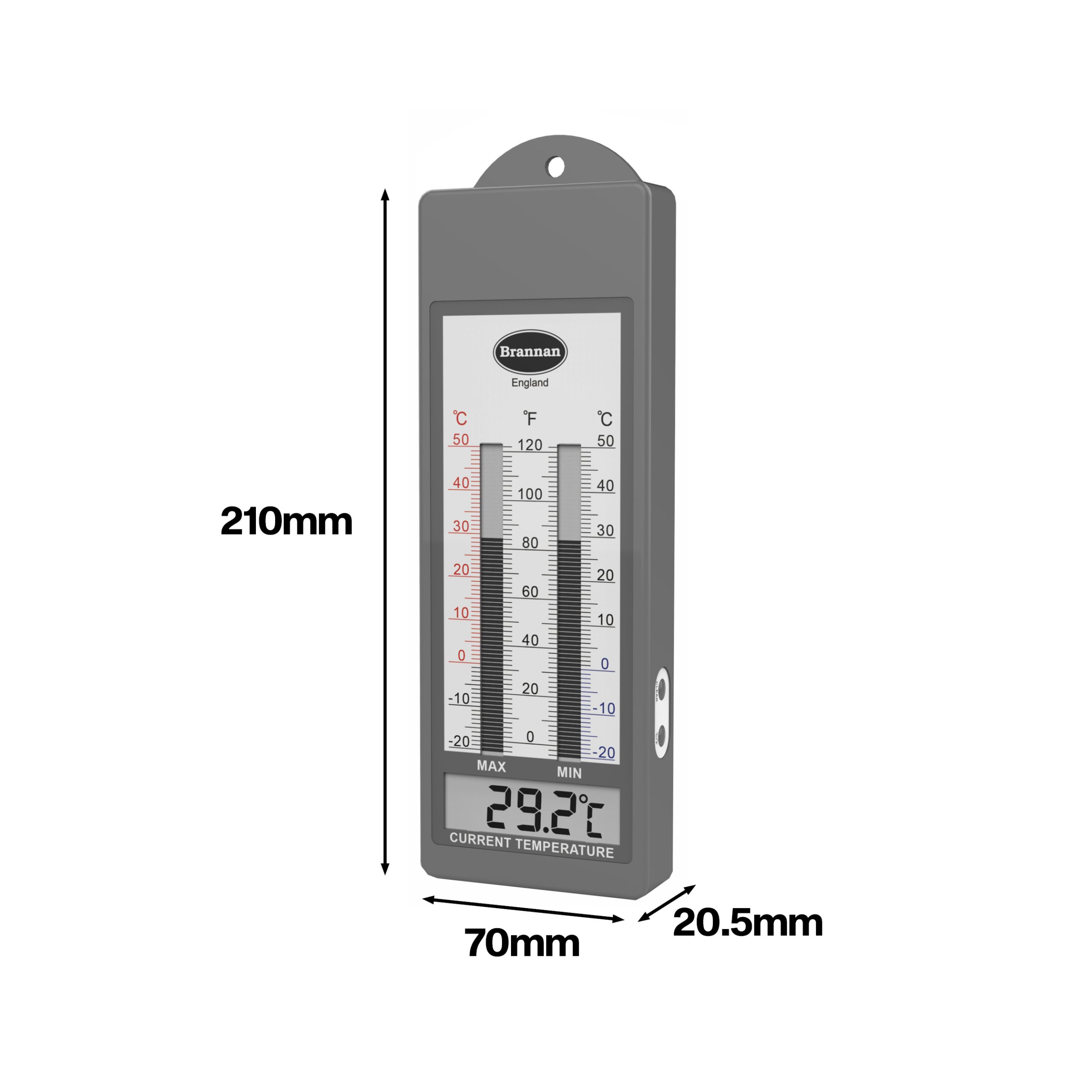 Waterproof digital max min thermometer