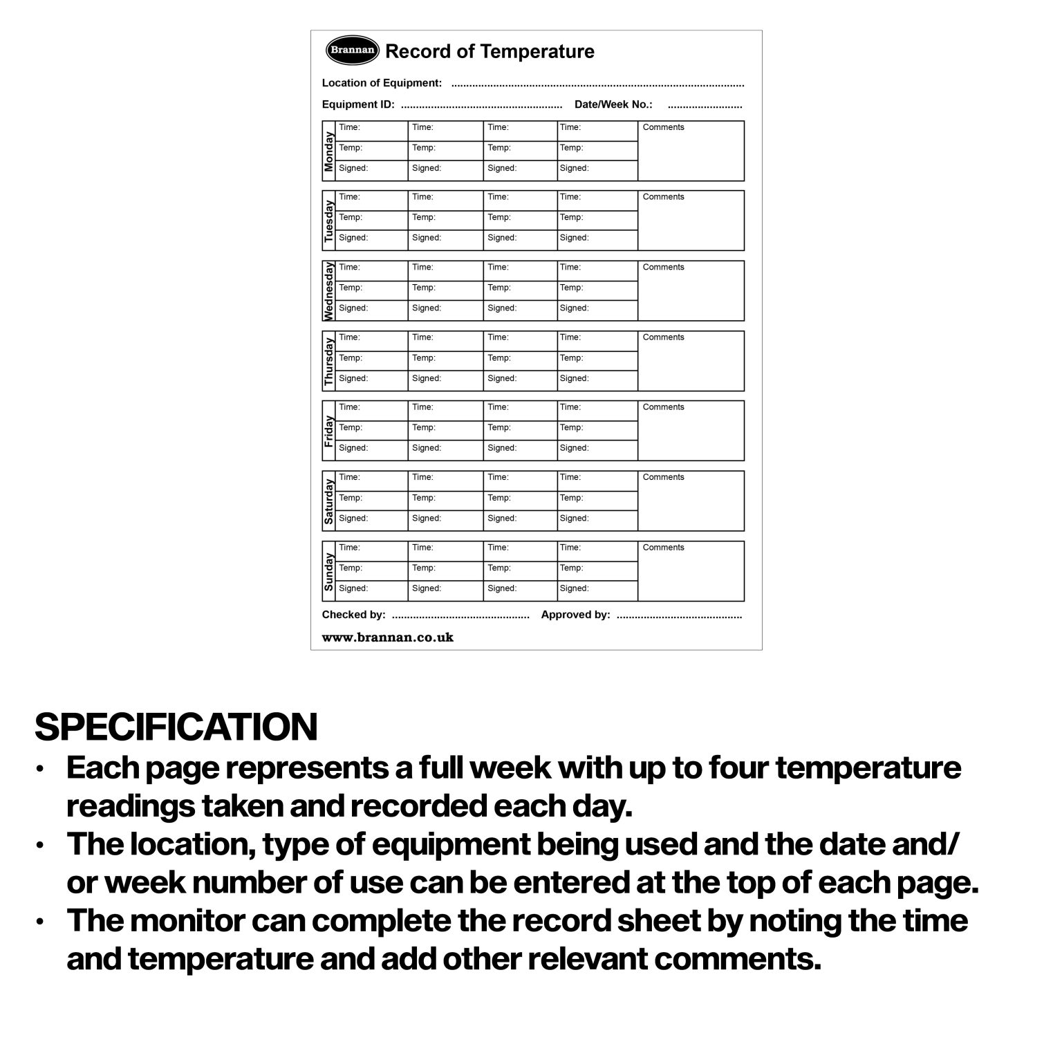 Replacement log book Brannan