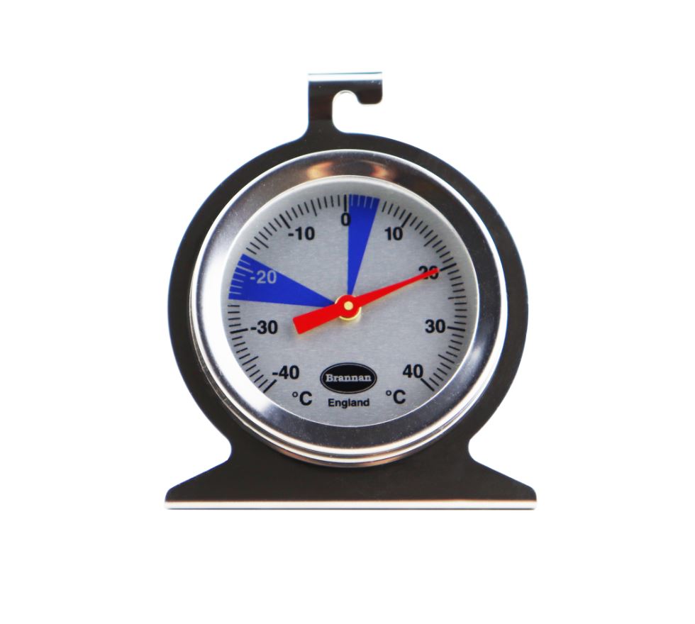 Stainless steel fridge or freezer dial thermometer Brannan