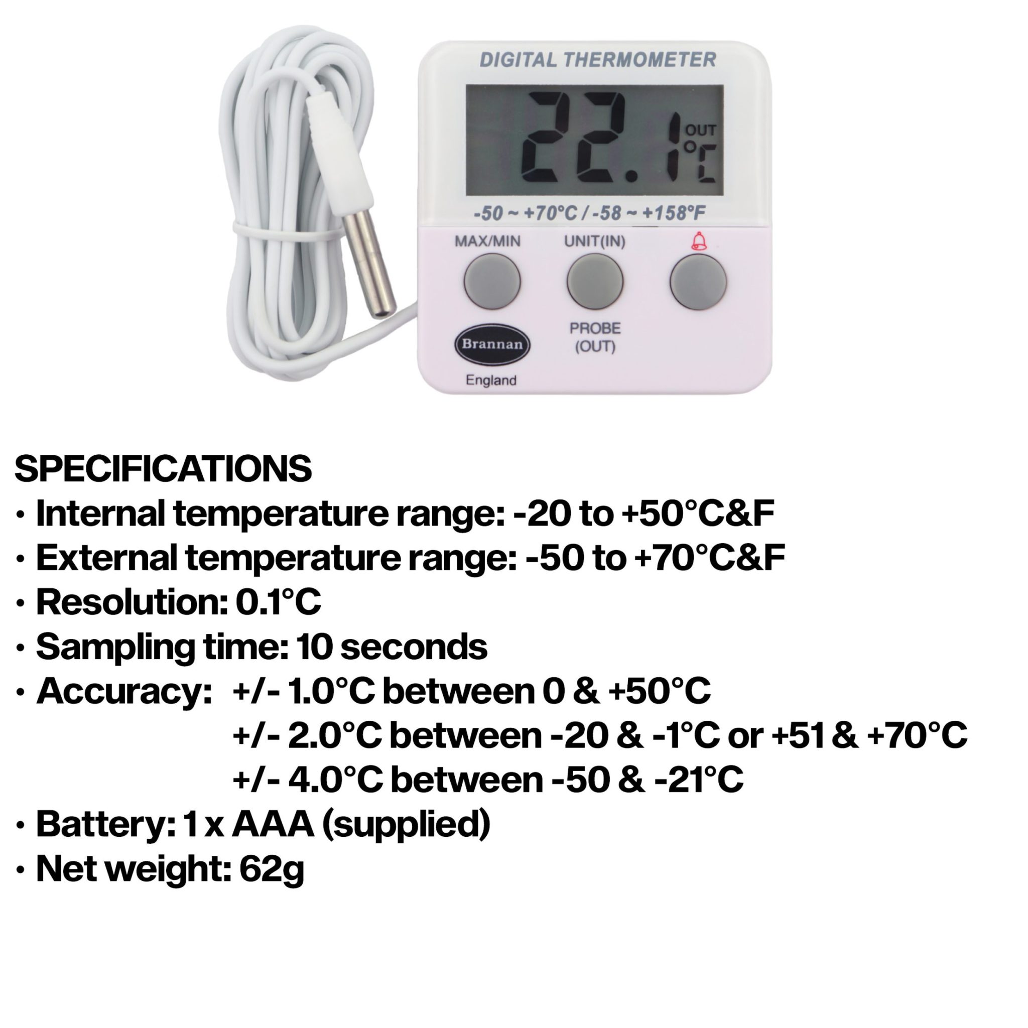 Twin reading thermometer Brannan