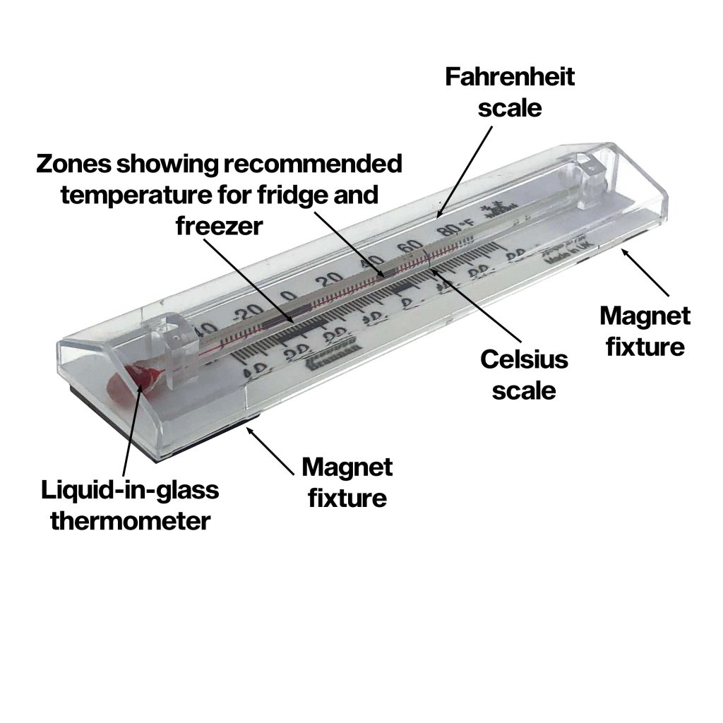 Heavy duty fridge or freezer thermometers fixture Brannan