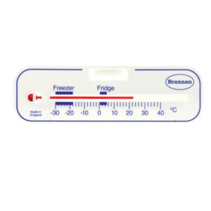 Horizontal fridge or freezer thermometers - standard design