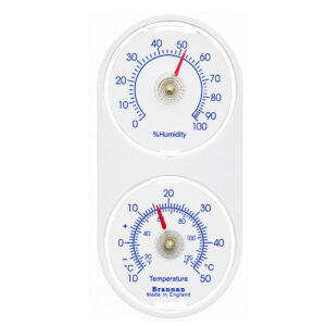 Twin mini dial hygrometer & thermometer