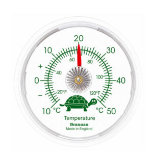 Mini dial vivarium thermometer: -10 to +50 degrees C&F