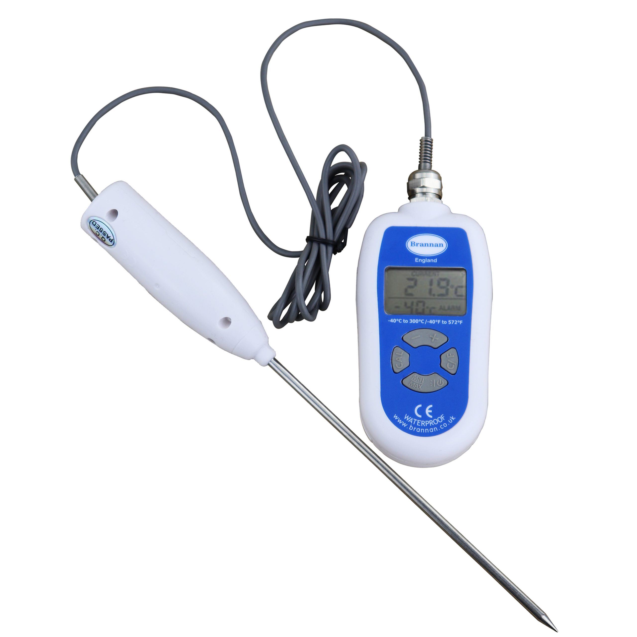 HACCP Waterproof Digital Thermometer With Long 125mm Probe