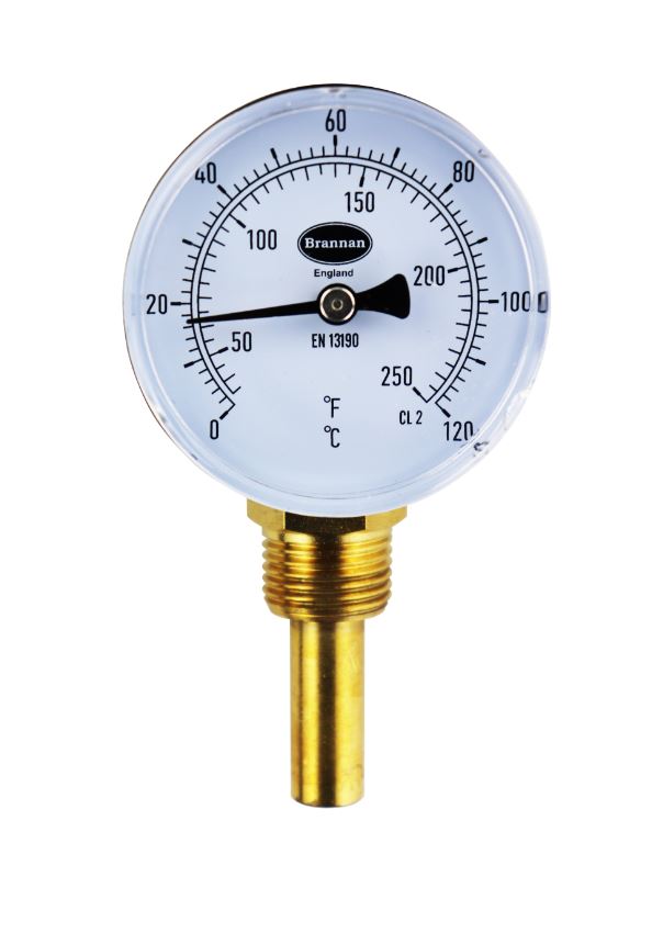 Black case bimetal indoor dial thermometer