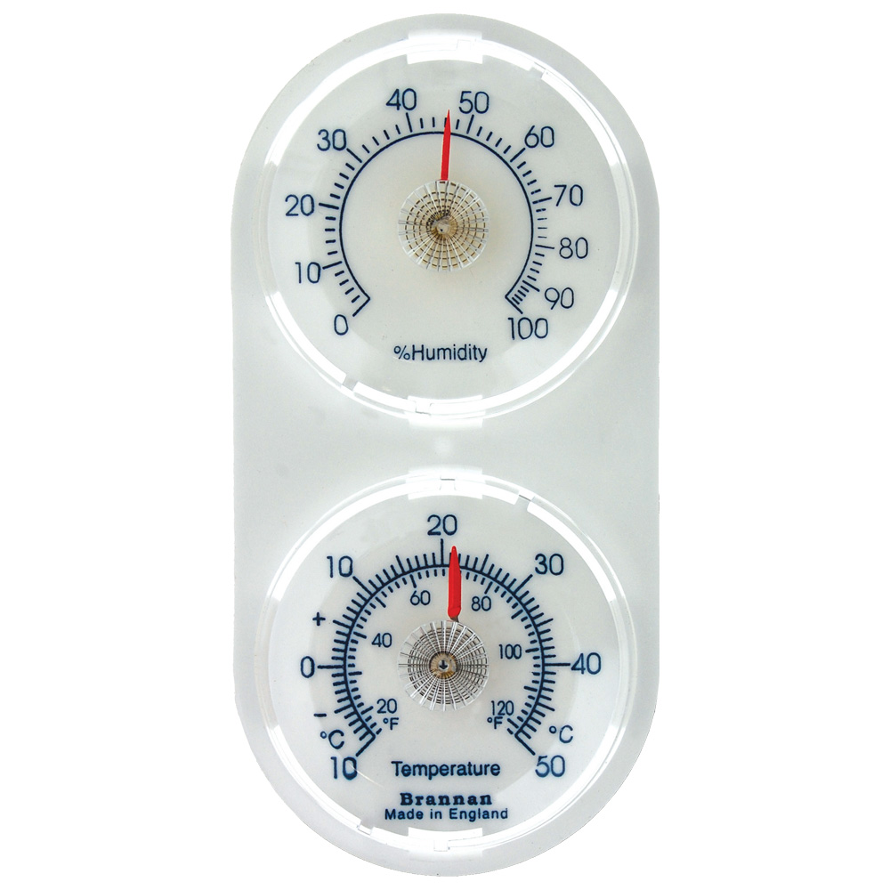 Twin mini dial hygrometer & thermometer