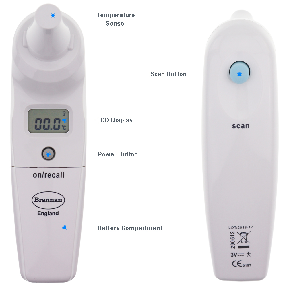 Infrared Ear Thermometer Quick Response Brannan