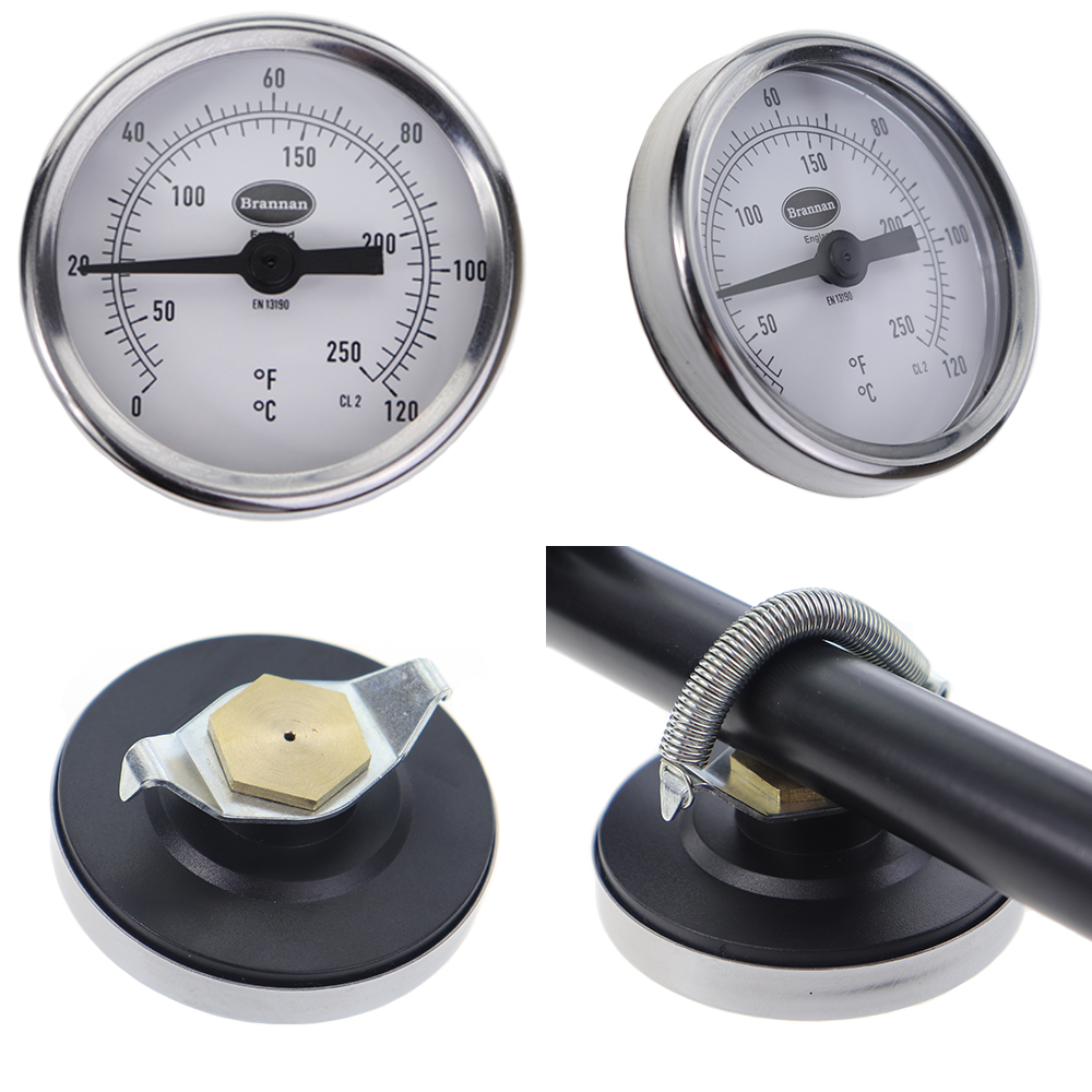 Clip on pipework thermometer with range 0 to 120 C&F Brannan