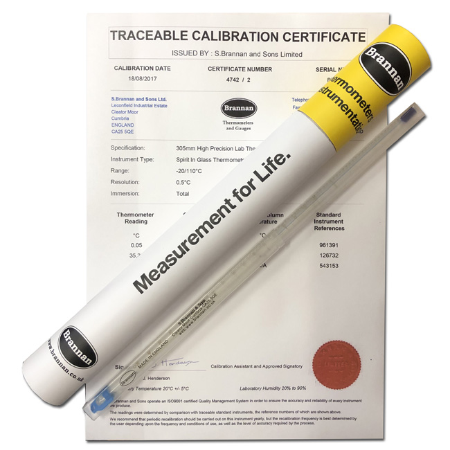 Precision laboratory thermometer Brannan