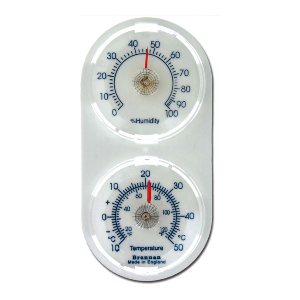 Twin mini dial hygrometer & thermometer Brannan