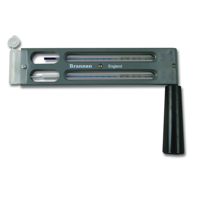 Whirling hygrometer with folding handle Brannan