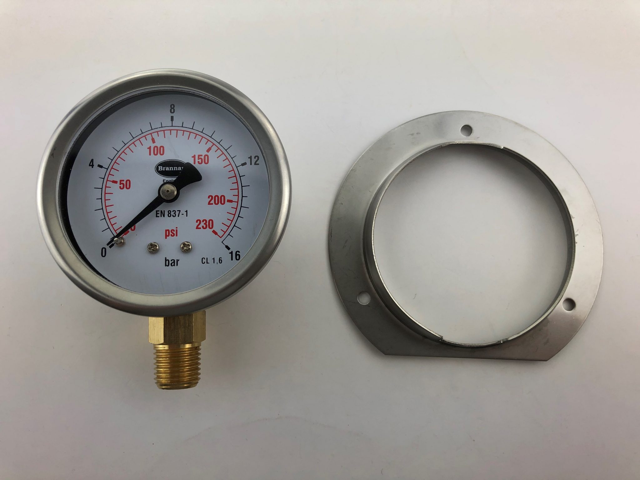 Pressure gauges panel mounting brackets Brannan