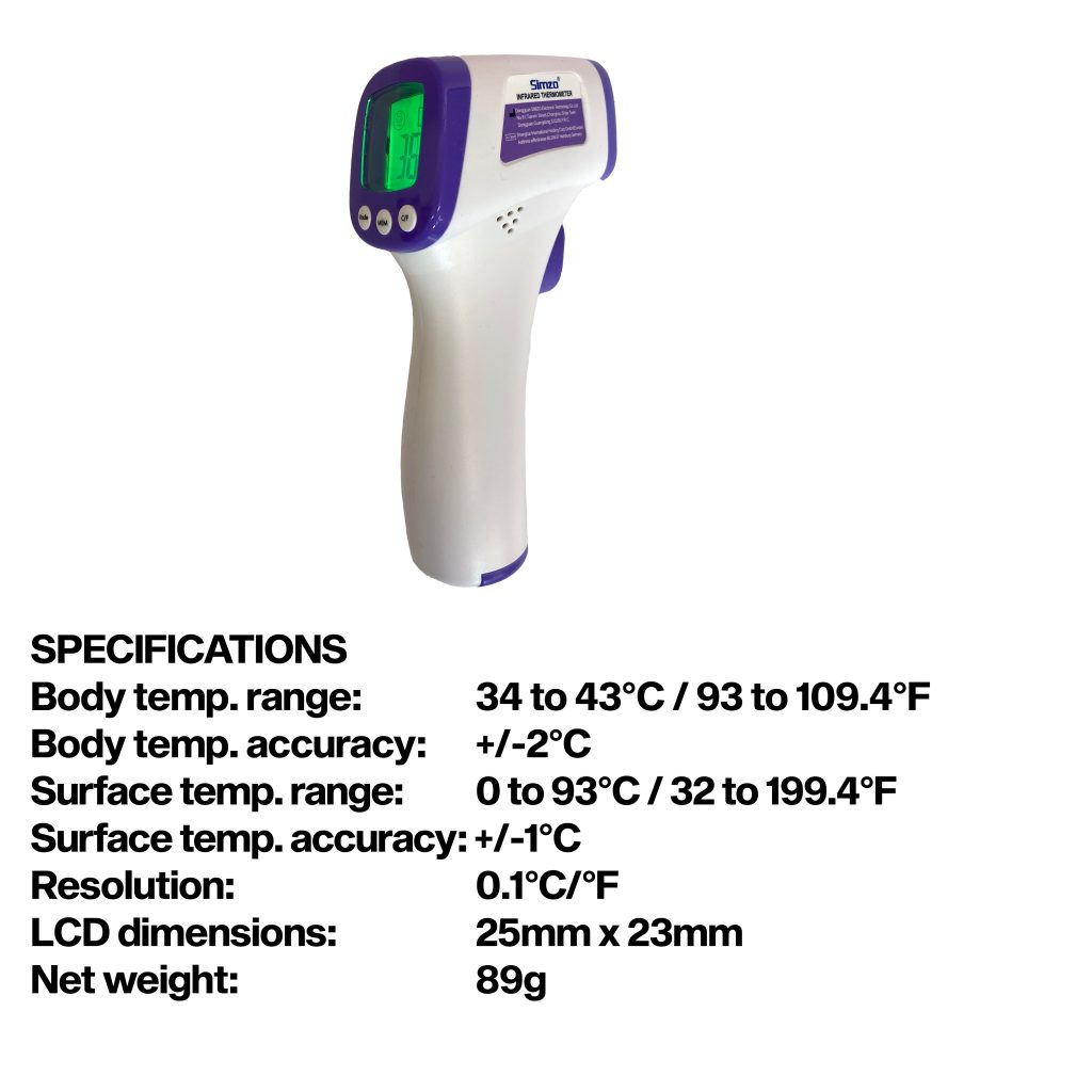 Compact, noncontact, infrared body thermometer Brannan