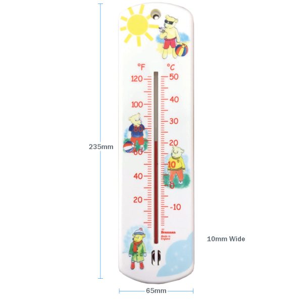 240mm nursery wall thermometer - Teddy bear design