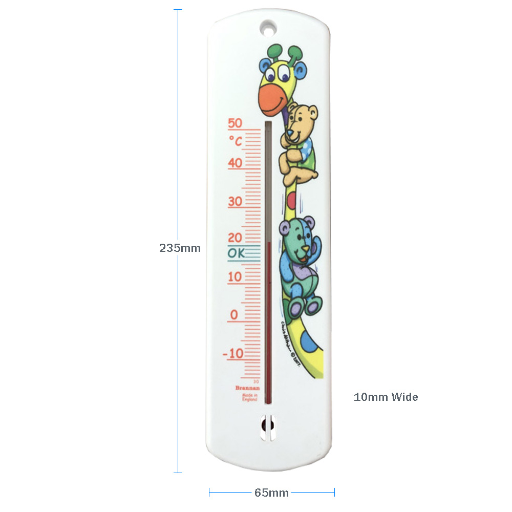 240mm Nursery Thermometer Giraffe Design Wall Hanging Brannan