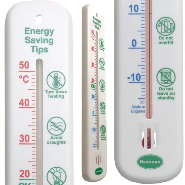 215mm wall thermometer with energy saving tips