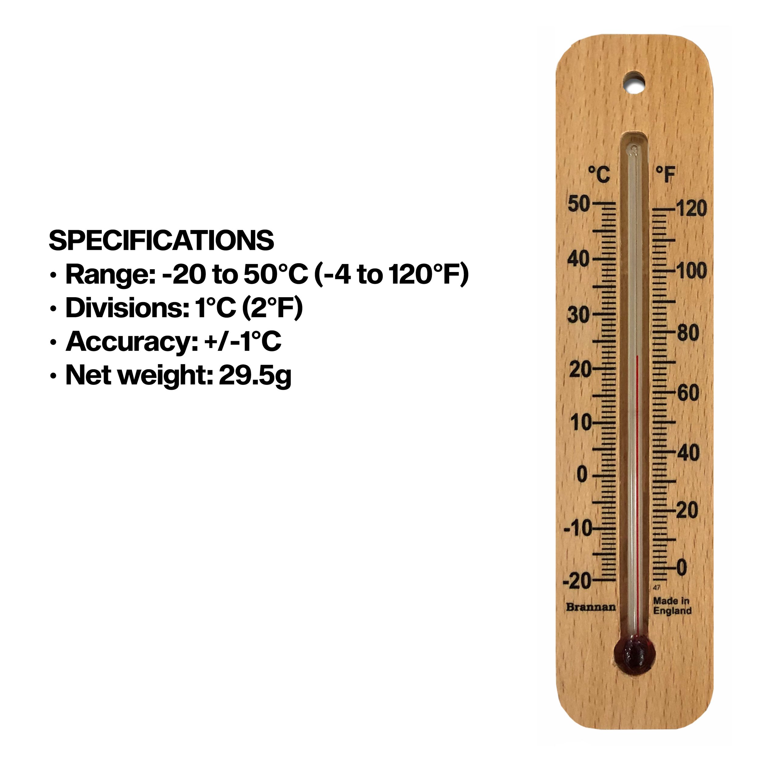 Brannan™ Styrene Wall Thermometer