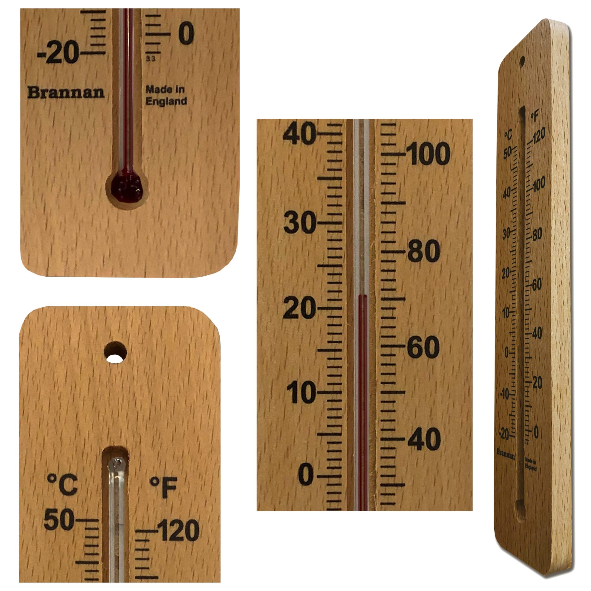 215mm wood wall thermometer - Image 3