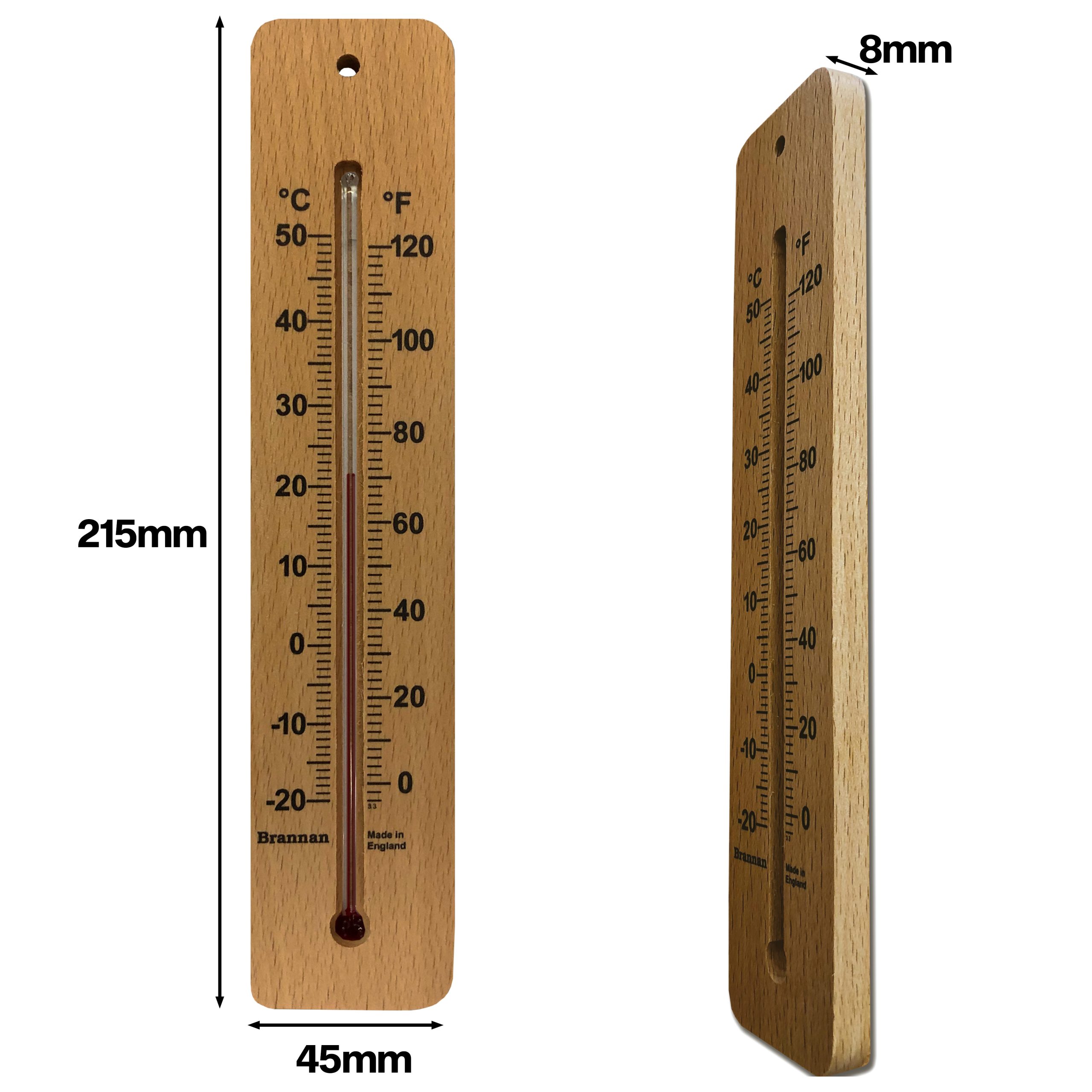 215mm wood wall thermometer - Image 4