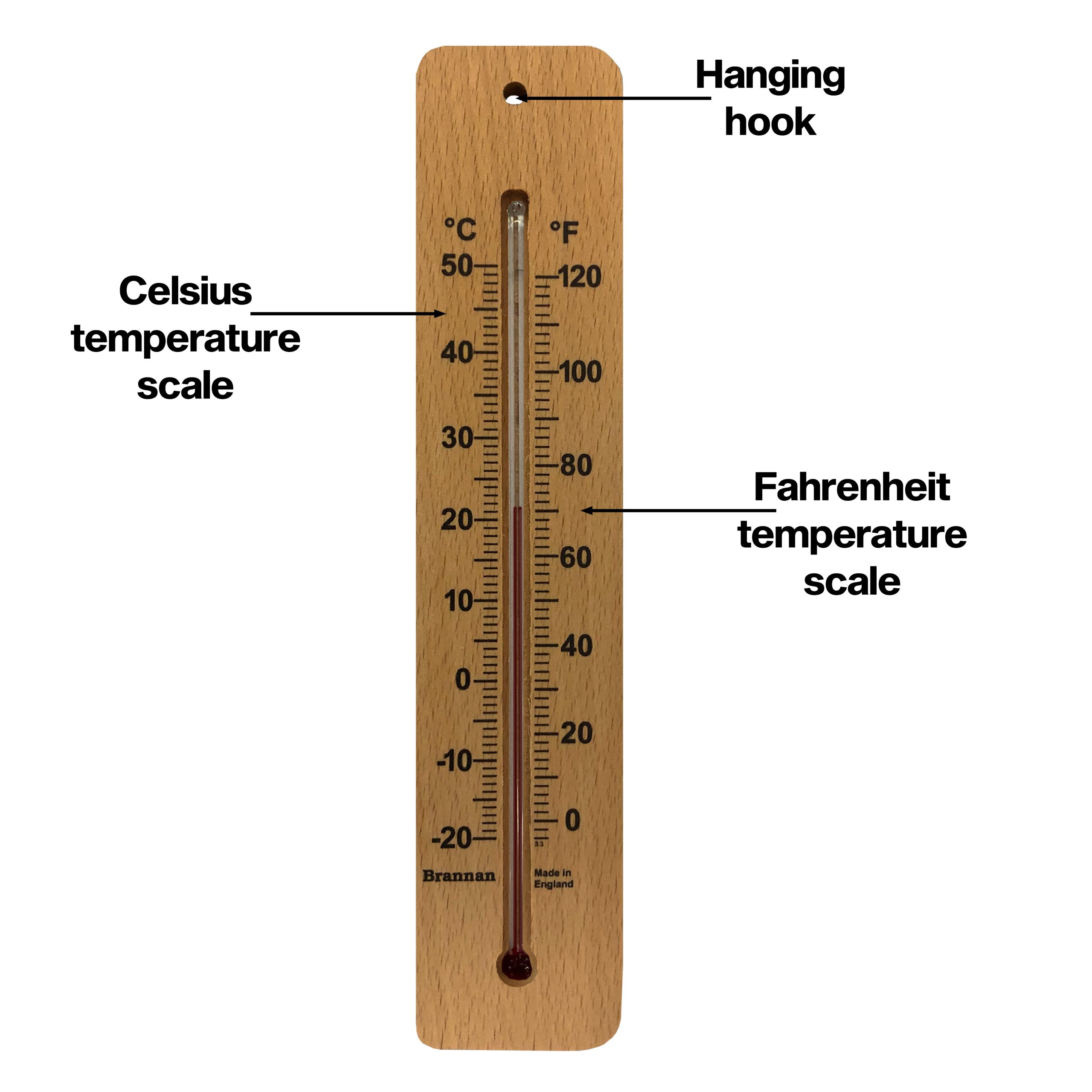 215mm wood wall thermometer - Image 6