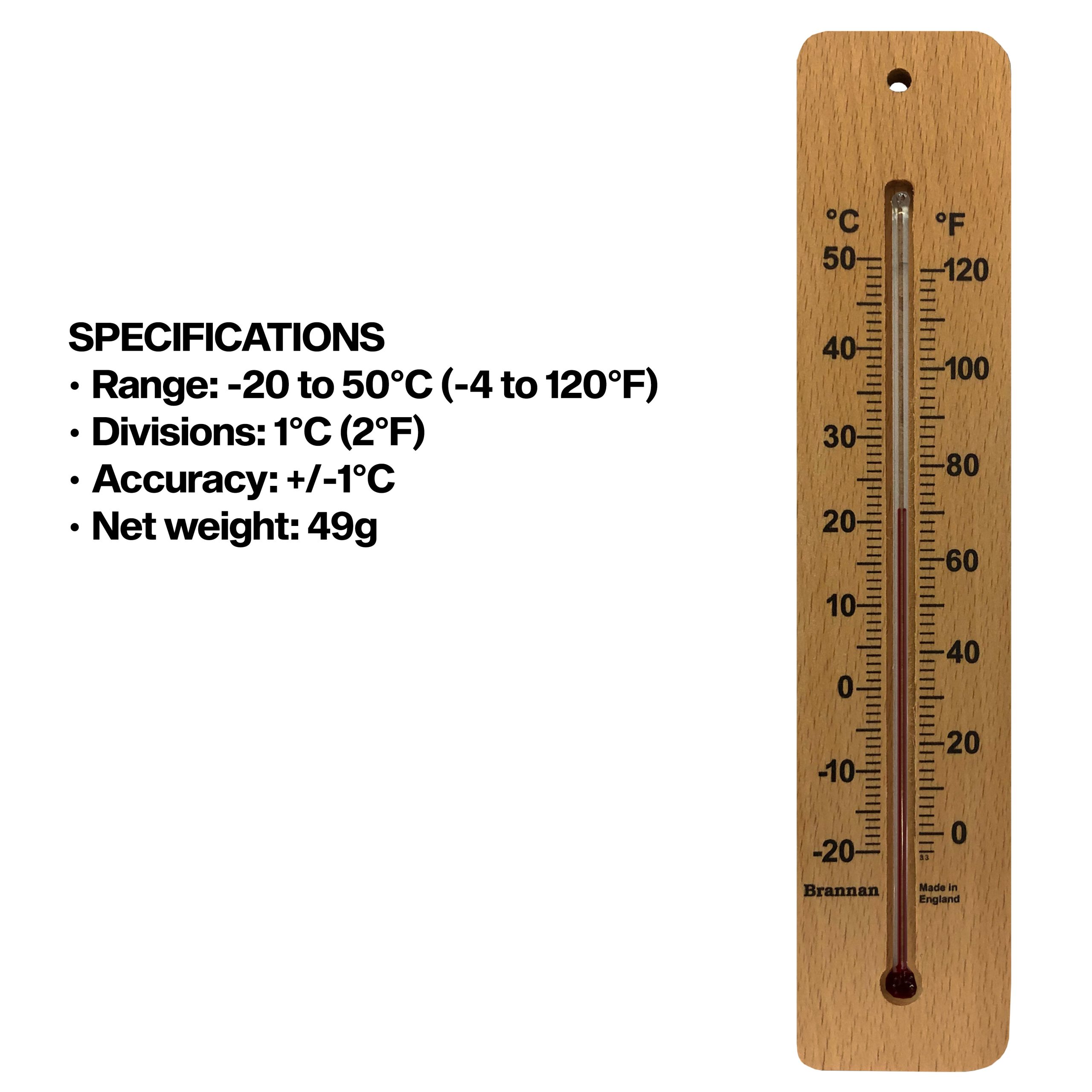 215mm wood wall thermometer - Image 8