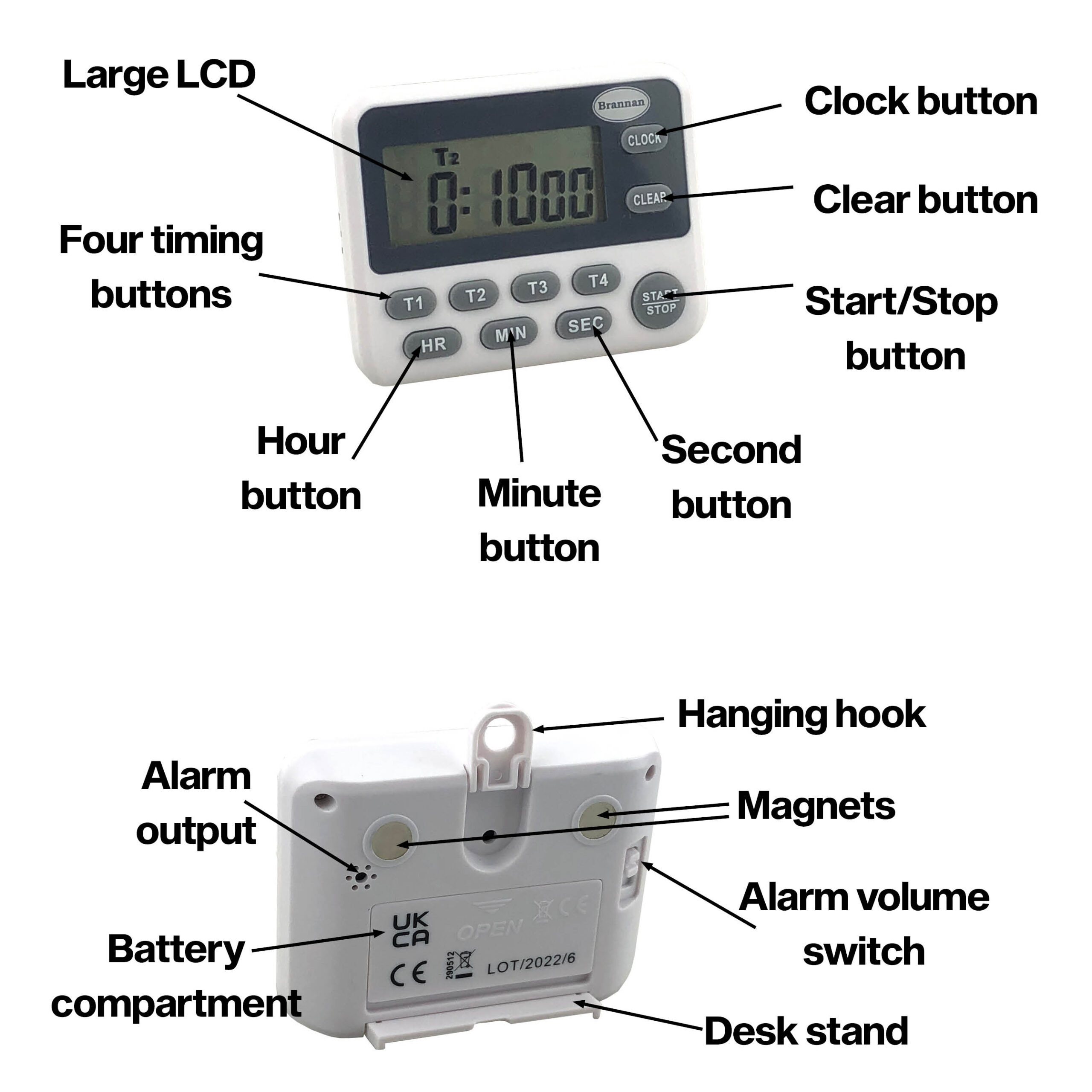 Four way timer & clock | Brannan