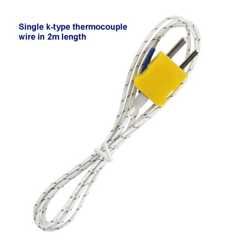 Ktype beaded thermocouple wide in 2m length Brannan