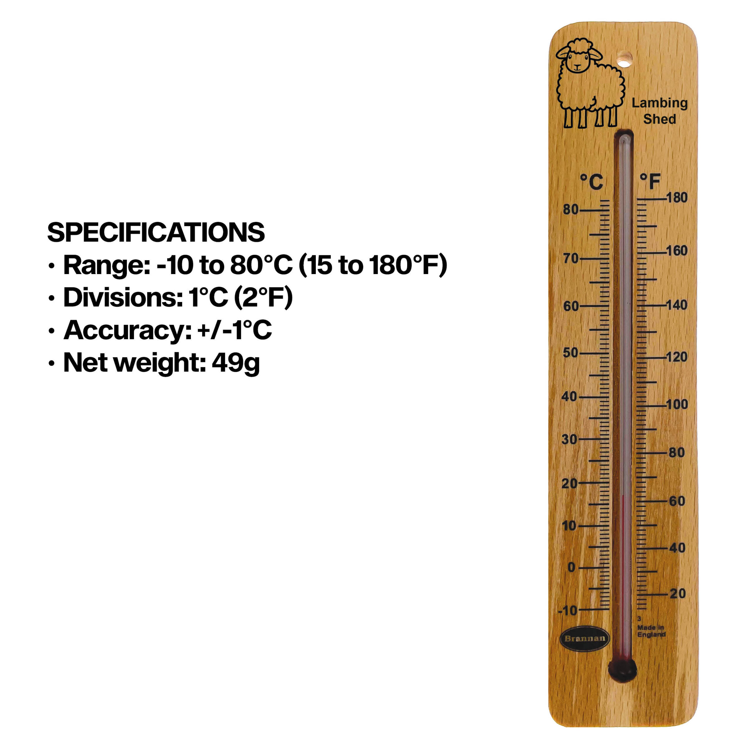 215mm wood wall thermometer – lambing shed design - Image 3