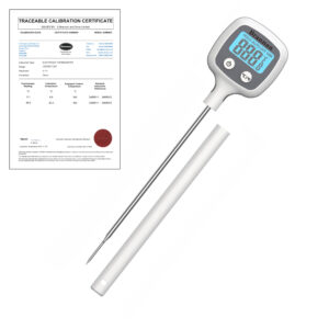 THERMcert, pre-calibrated high precision "paddle" thermometer (Points: 0 & 90°C)