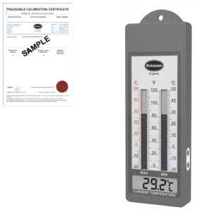THERMcert, pre-calibrated waterproof max min thermometer (Points: 0 & 35°C)